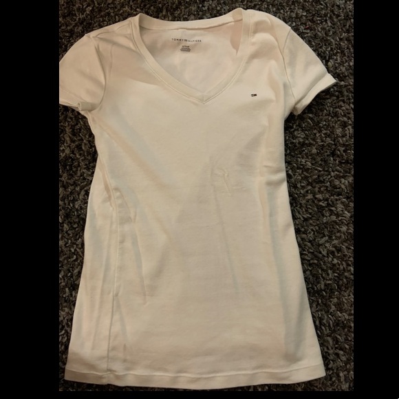 white v neck tommy Hilfiger size XS - Picture 1 of 1
